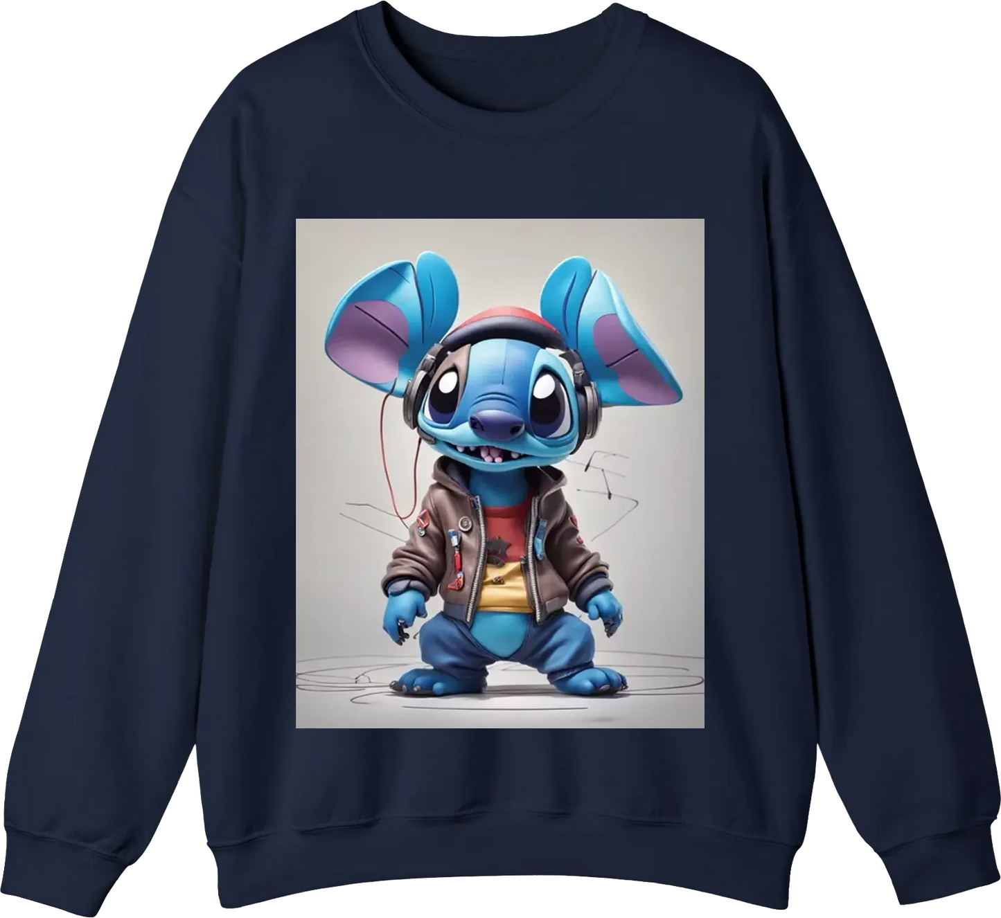 Stitch figure hip hop futuriste