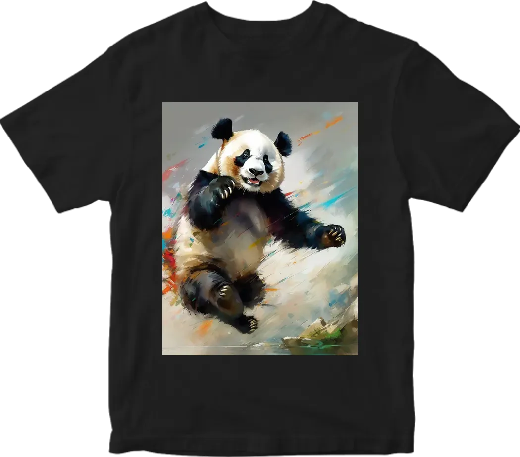 Panda jumping