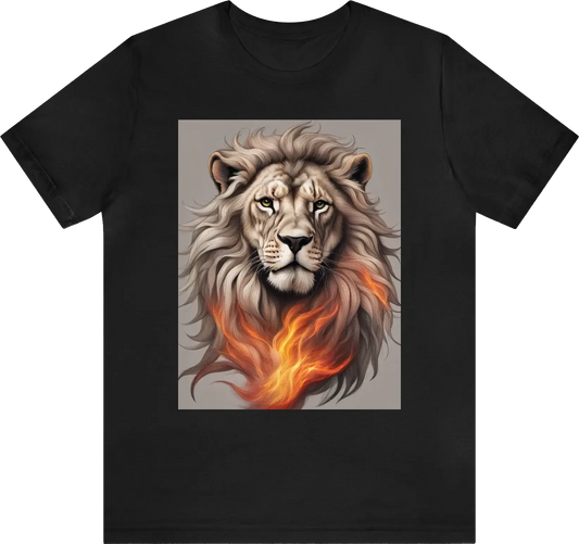 Lion with mane on fire