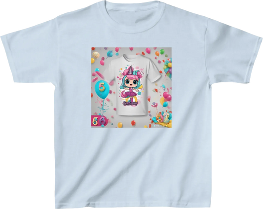 Children's birthday shirt designs featuring LOL Surprise, the popular cartoon character.. "Birthday Girl Emma 6"