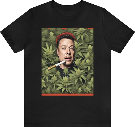 Musk en train de fumer un gros joint de weed