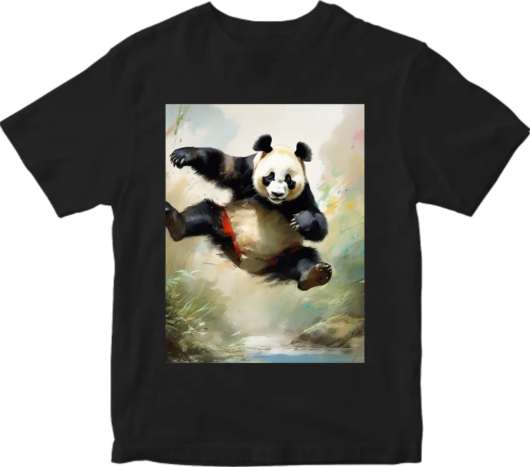 Panda jumping