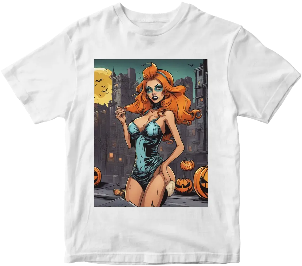 SEXY HOLOWEEN 3 COLOR IMAGE WITH A URBAN HUMOR