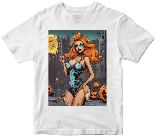 SEXY HOLOWEEN 3 COLOR IMAGE WITH A URBAN HUMOR