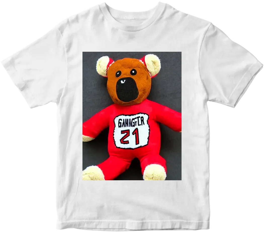 Gangster teddy bear basketball cartoon stitches – Artificial Printer