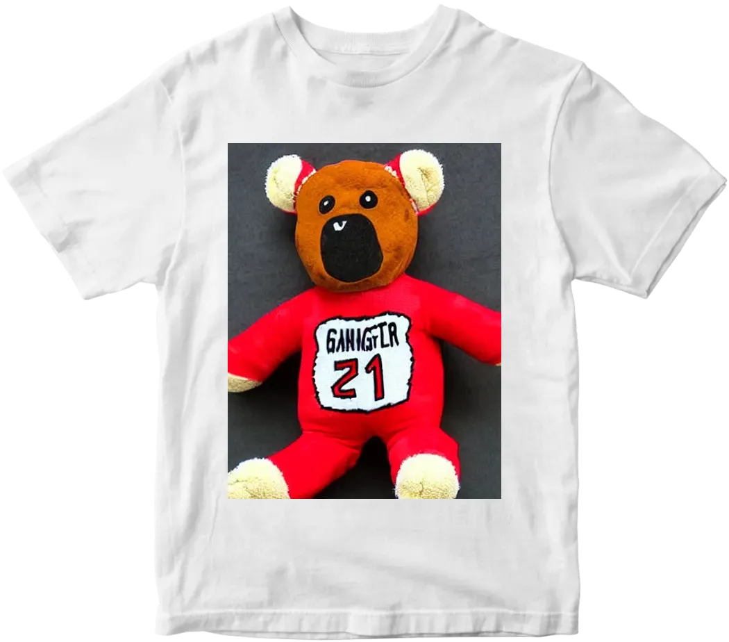 Gangster teddy bear basketball  cartoon stitches