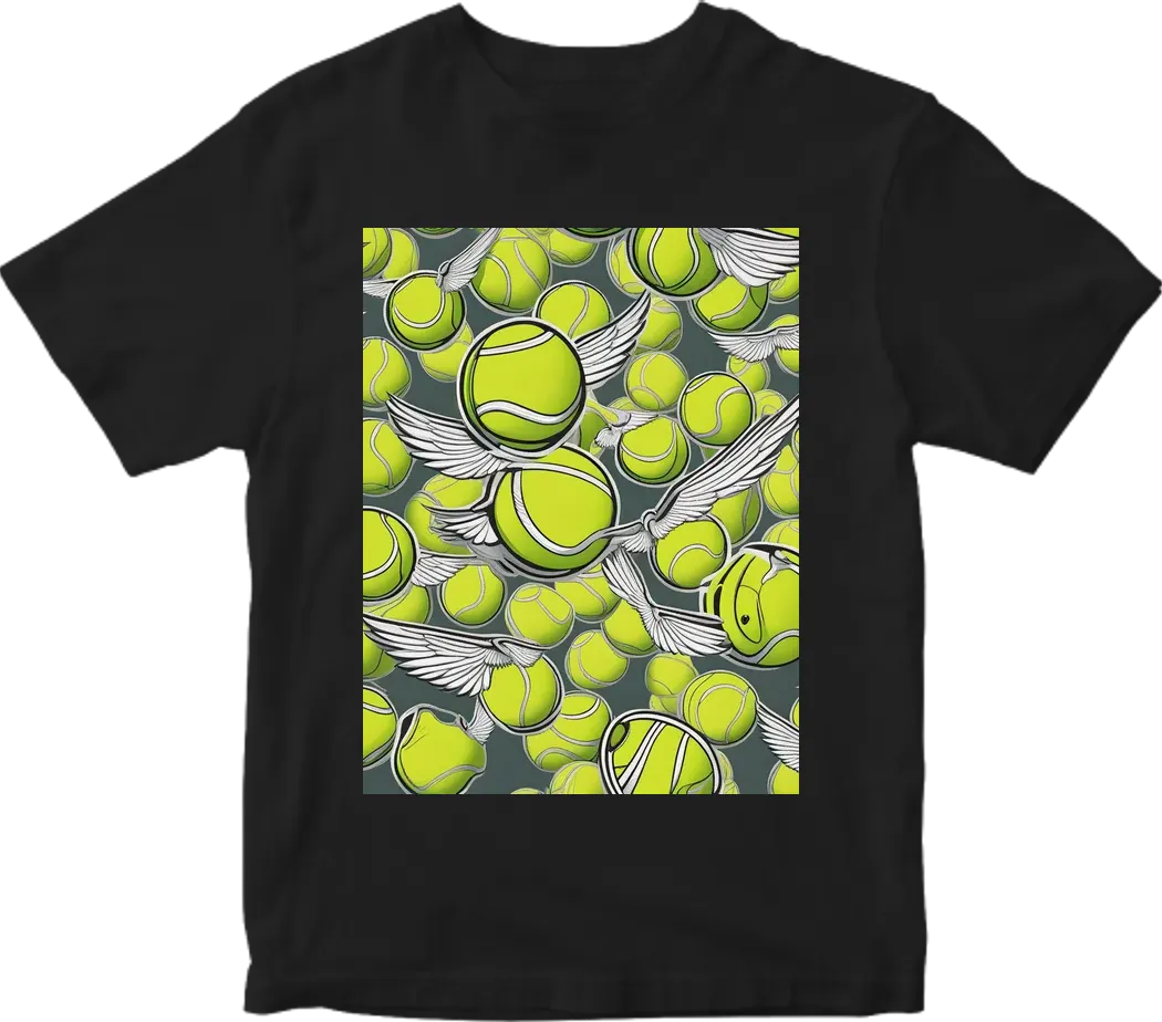 Tennisball with angle wings