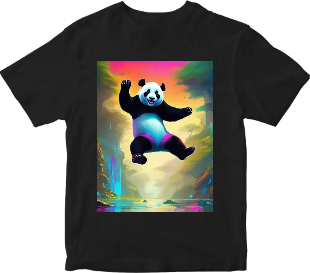 Panda jumping