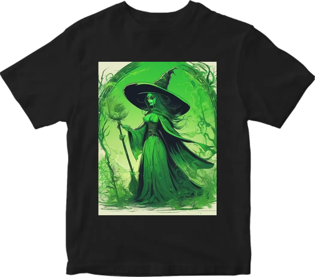 Green witch, cool illustration