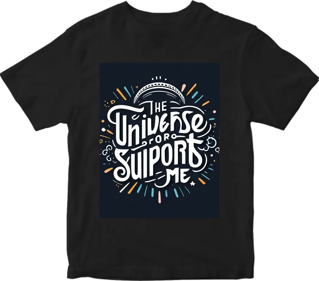 Typography \"the universe supports me\"