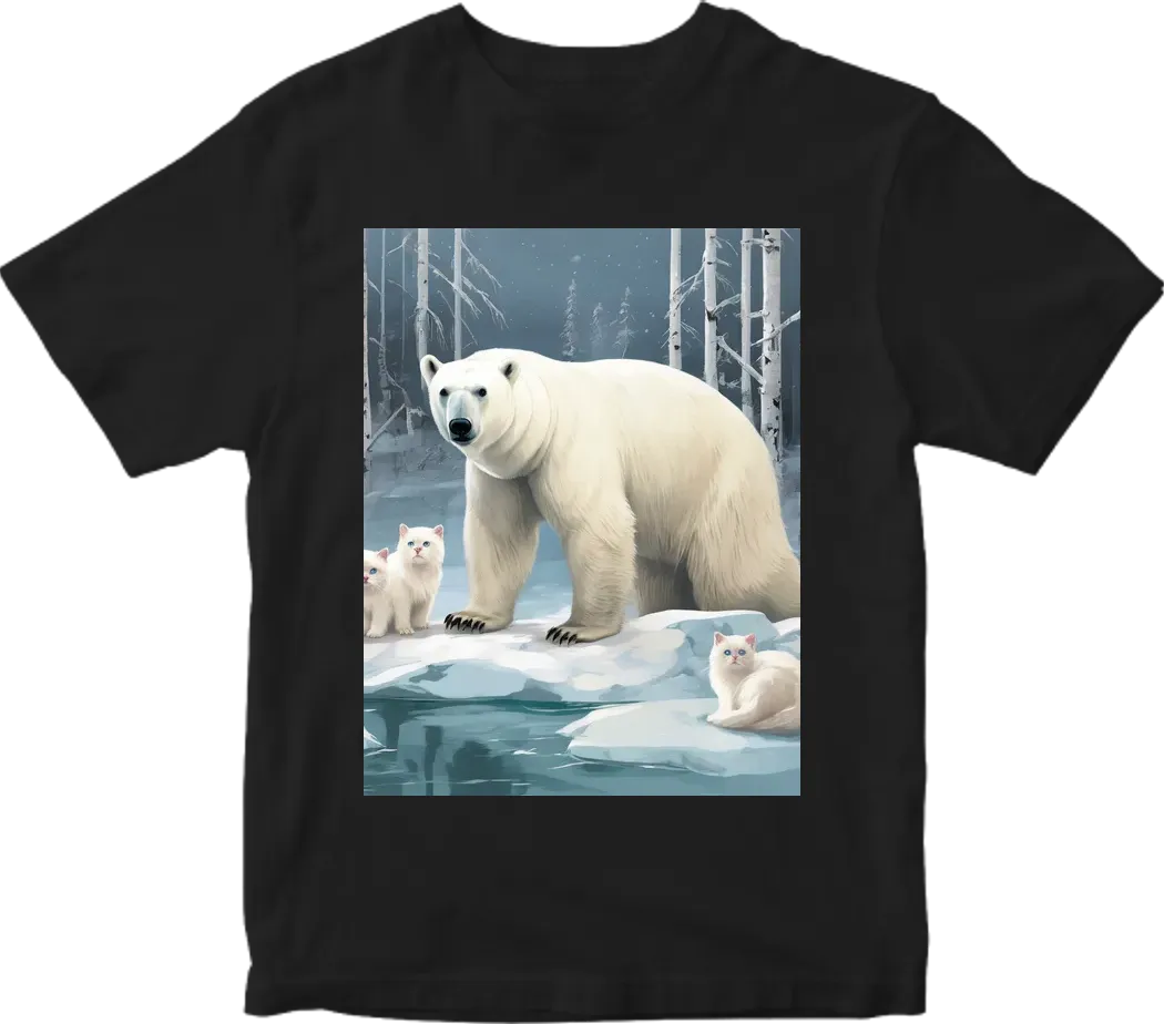 Polar bear with cats – Artificial Printer