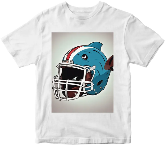 Shark wearing football helmet