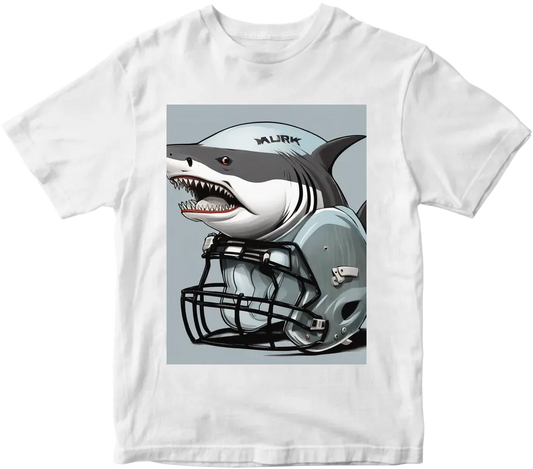 Shark wearing football helmet