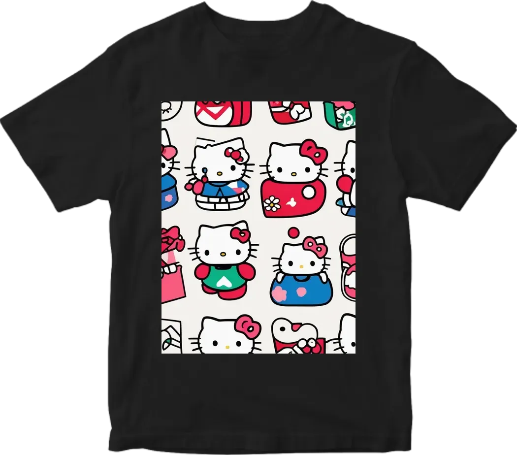 Minimalistic hello kitty in japanese