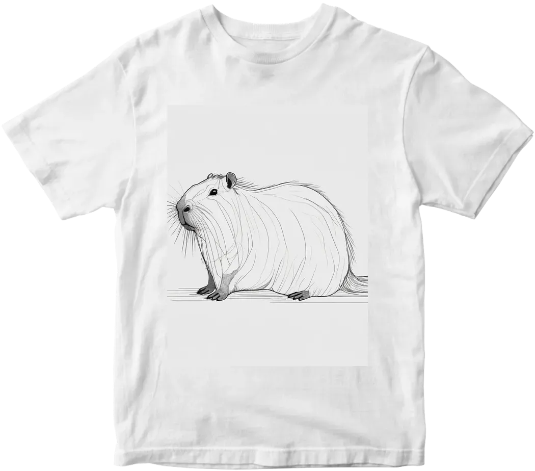 Capybara illustration one line