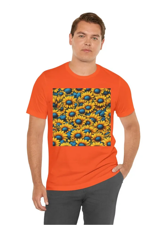 I want a t-shirt with all over print that has tiny sunflowers