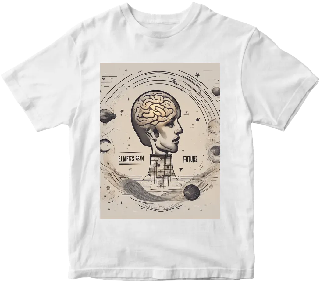 Create designs for brand d'blunt, elements- future human, future elements, human brain, moon, space, with some quote written