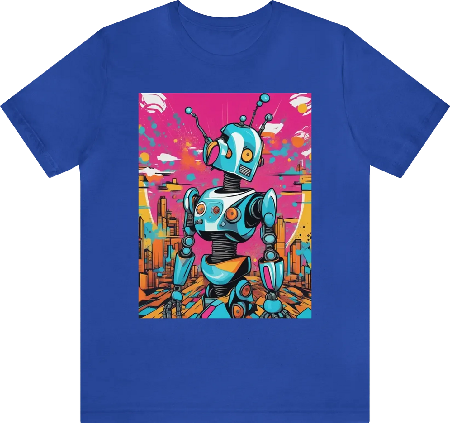 Future robot pop art style