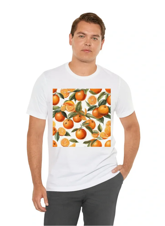 Beautiful oranges on white background, artsy