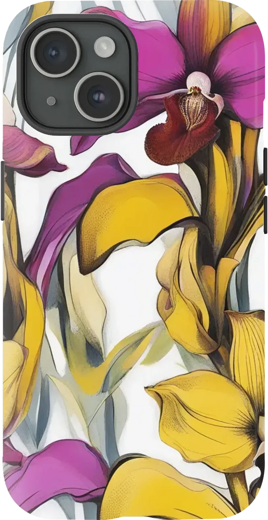 Abstract banana orchids