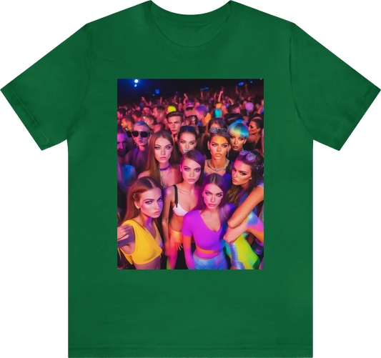 Group of models at a rave concert