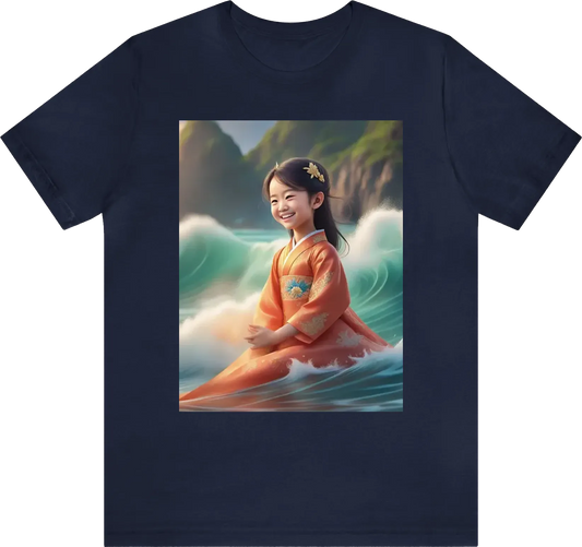 **<https://s.mj.run/UgpeiXwhItw> pretty Vietnamese kid princess brightly smiling, in ao dai, standing on the waves, animation image, highest sharpness, perfect magical beach background --ar 9:16 --s 50 --niji 5** - Image #4 <@1108317650687361055>