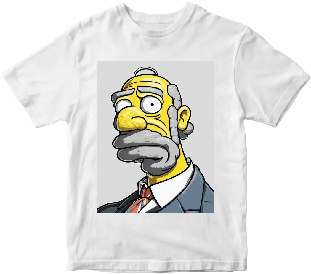 Homer simpsons face in style of mount rushmore