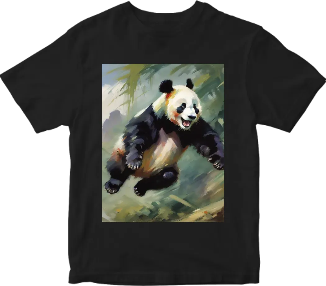 Panda jumping