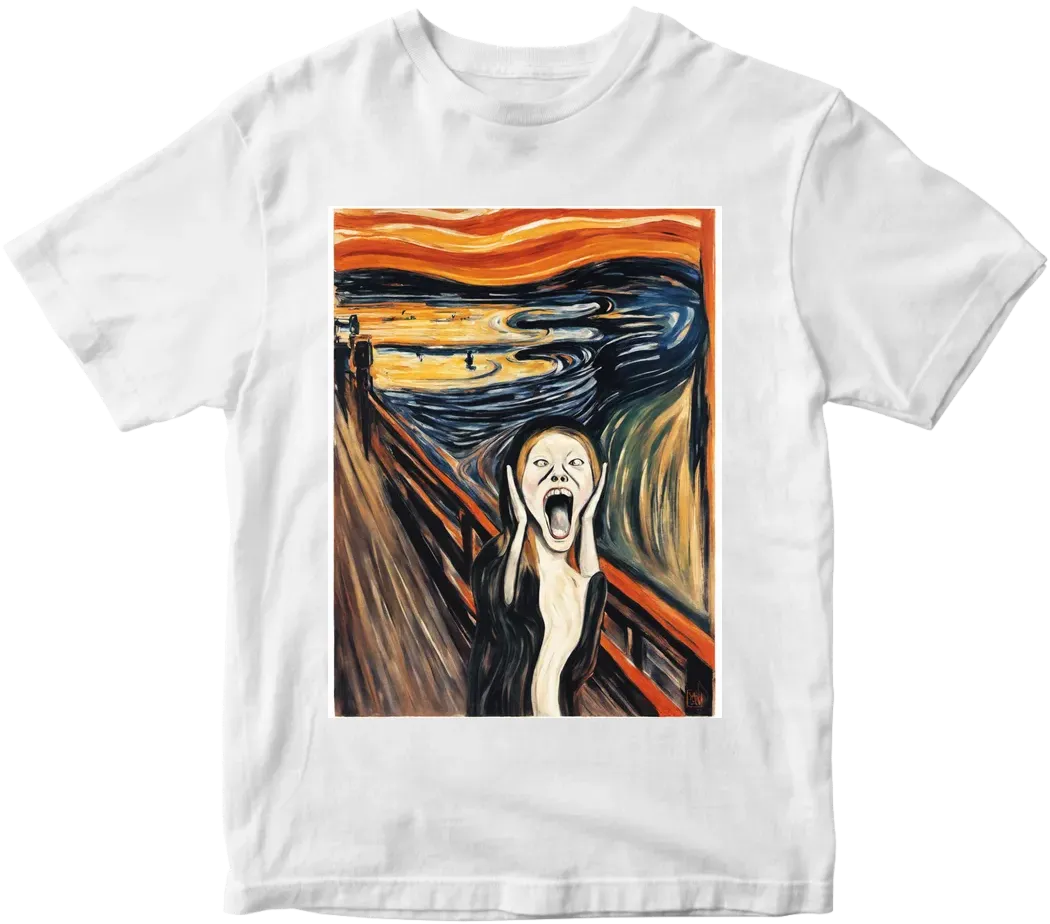 Scream by edvard munch art with cat face