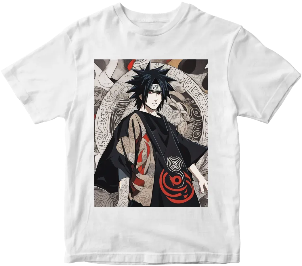 Sasuke uchiha awaken mangekyo sharingan black color oversized t shirt