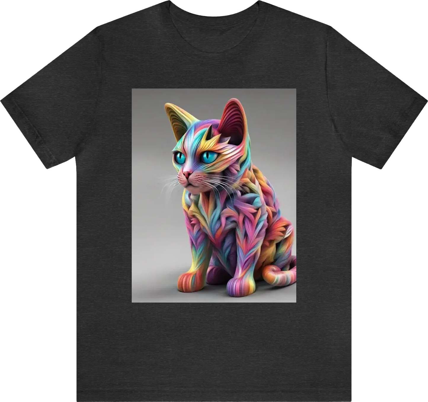Colorful cat designed as 3d
