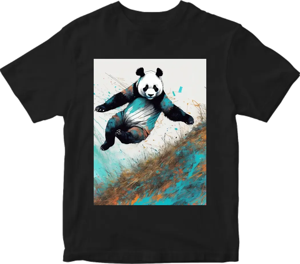 Panda jumping