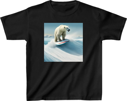 "Polar bear surfing: Arctic shred time!"