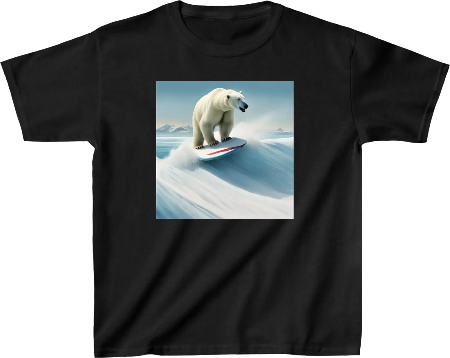 "Polar bear surfing: Arctic shred time!"