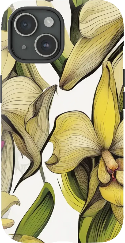 Abstract banana orchids