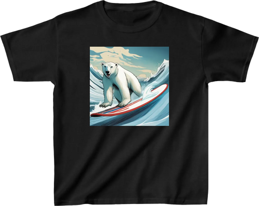 "Polar bear surfing: Arctic shred time!"