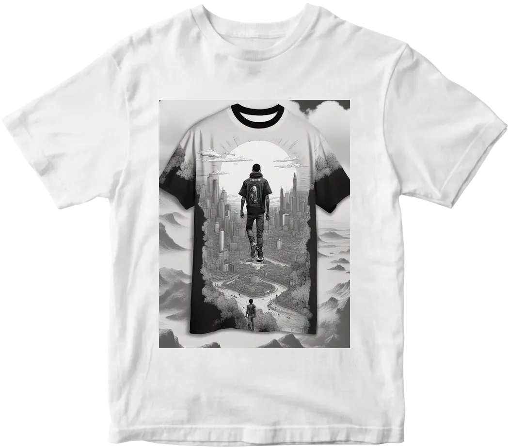 A travis scott utopia album shirt in black and white