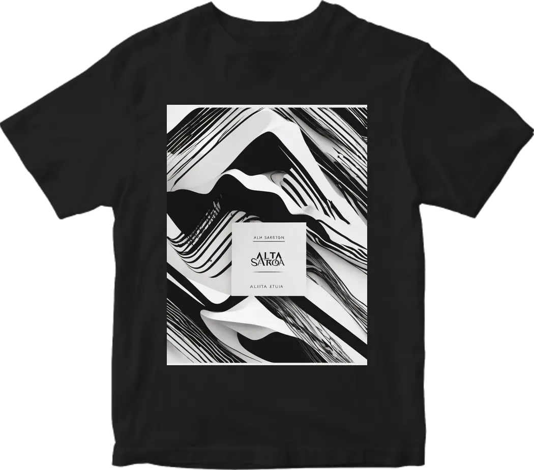 BLACK AND WHITE ABSTRACT LINES WITH "ALTA SARTORIA" TEXT