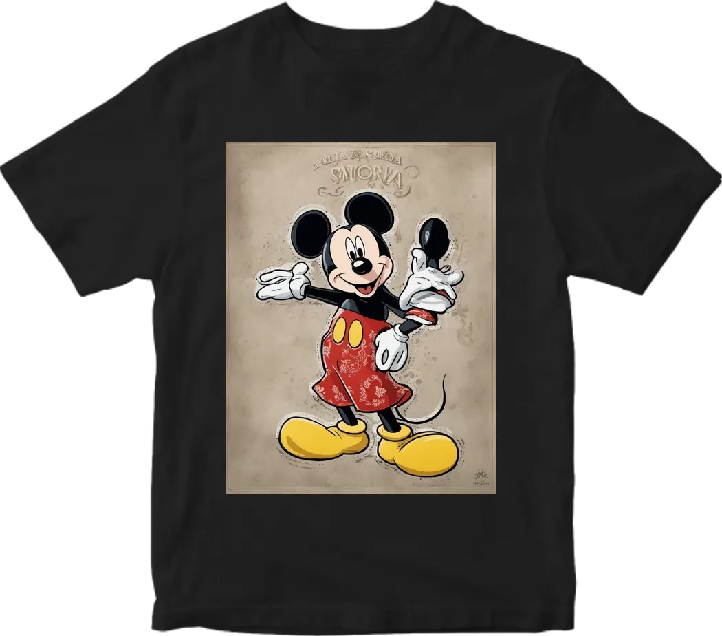 Mickey mouse with text "ALTA SARTORIA"