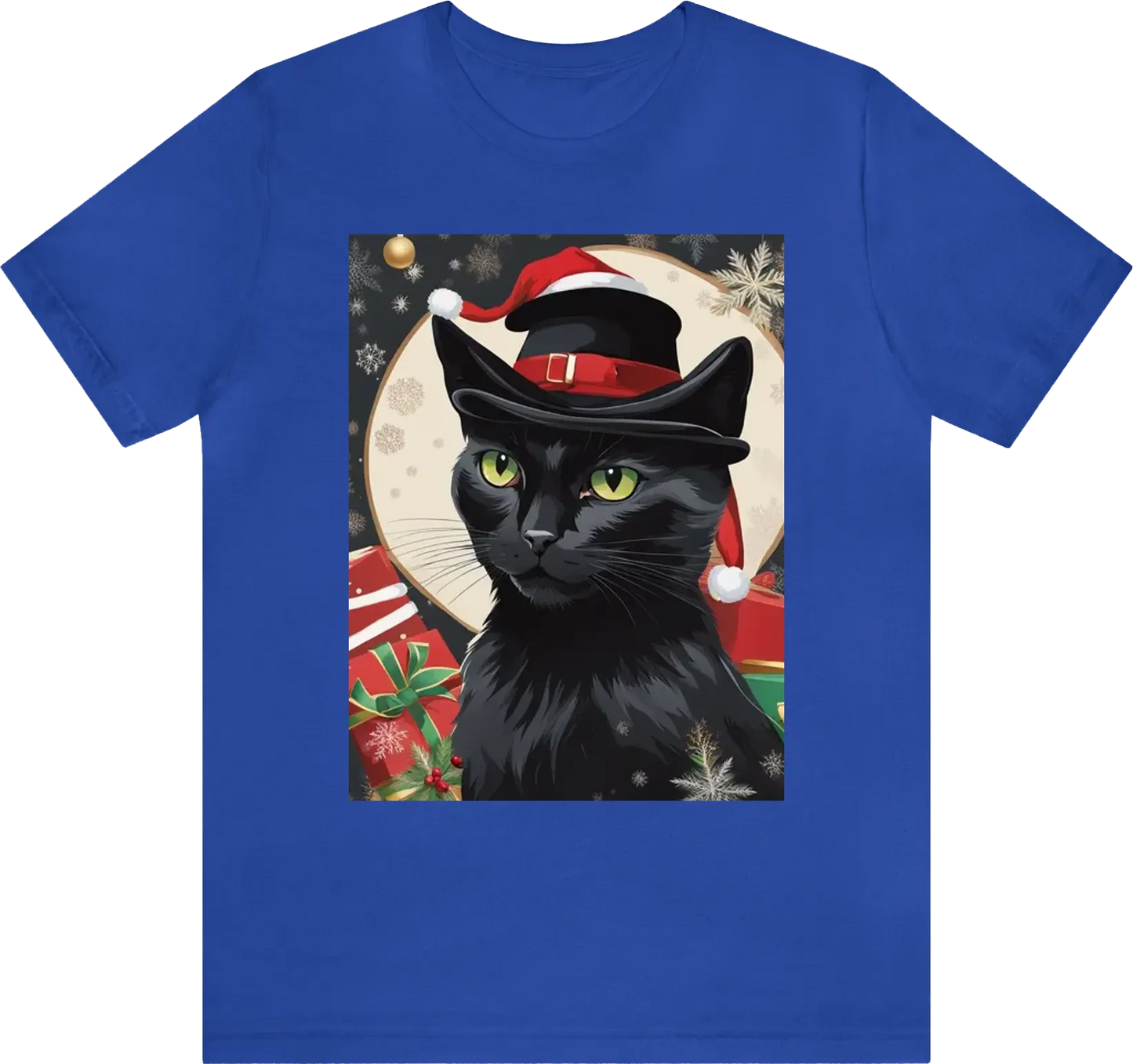 Black cat with hat christmas