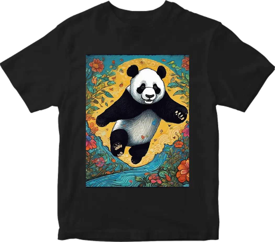 Panda jumping