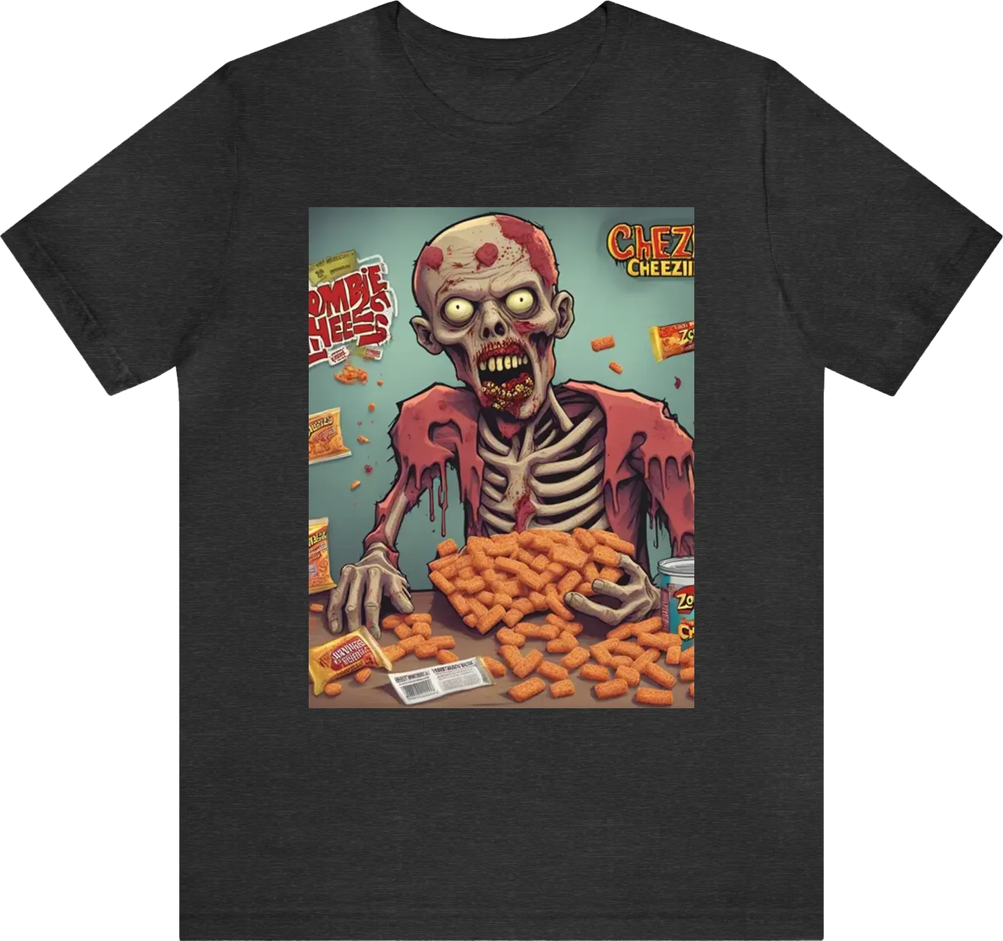 Zombie eating cheezies
