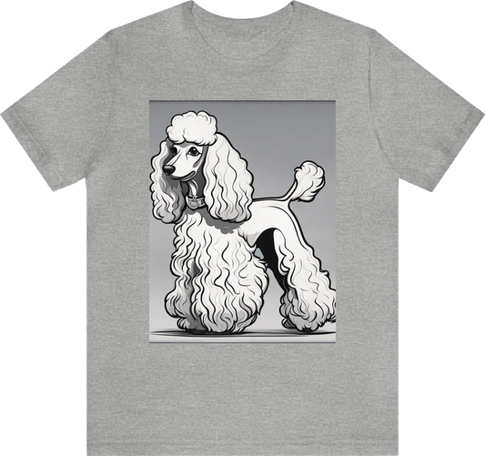 Cartoon outline of royal miniature poodle