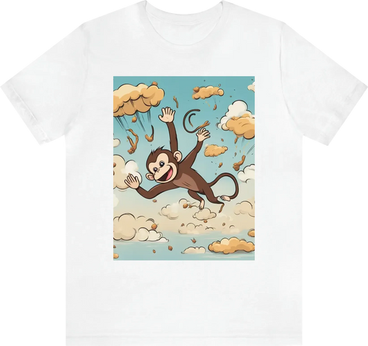 A monkey falling from the sky