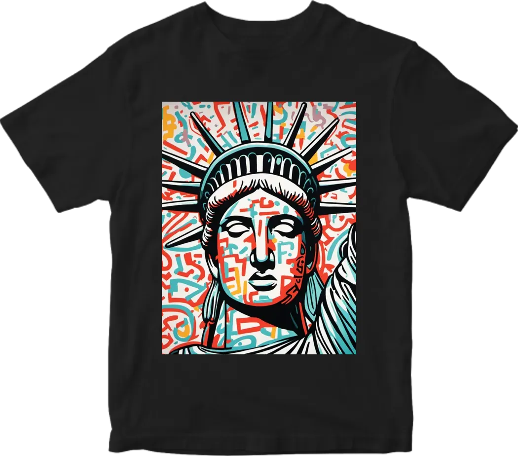 Statue of liberty art by keith haring