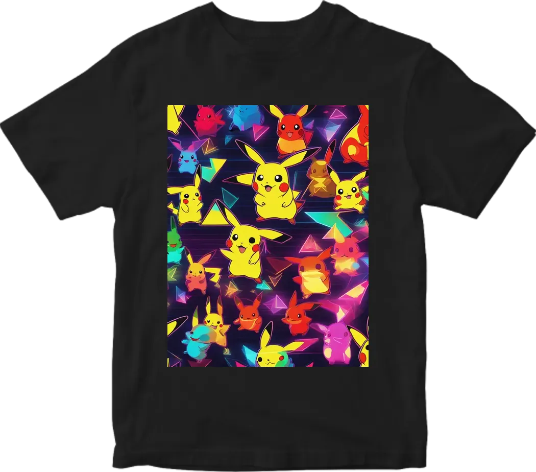 Pikachu NEON COLORFUL ABSTRACT