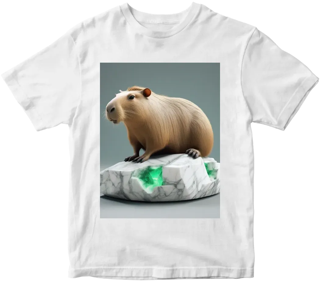 A capybara lying down, cartoon, white background