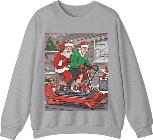 "Sleighing it in the gym, decking the halls later!"