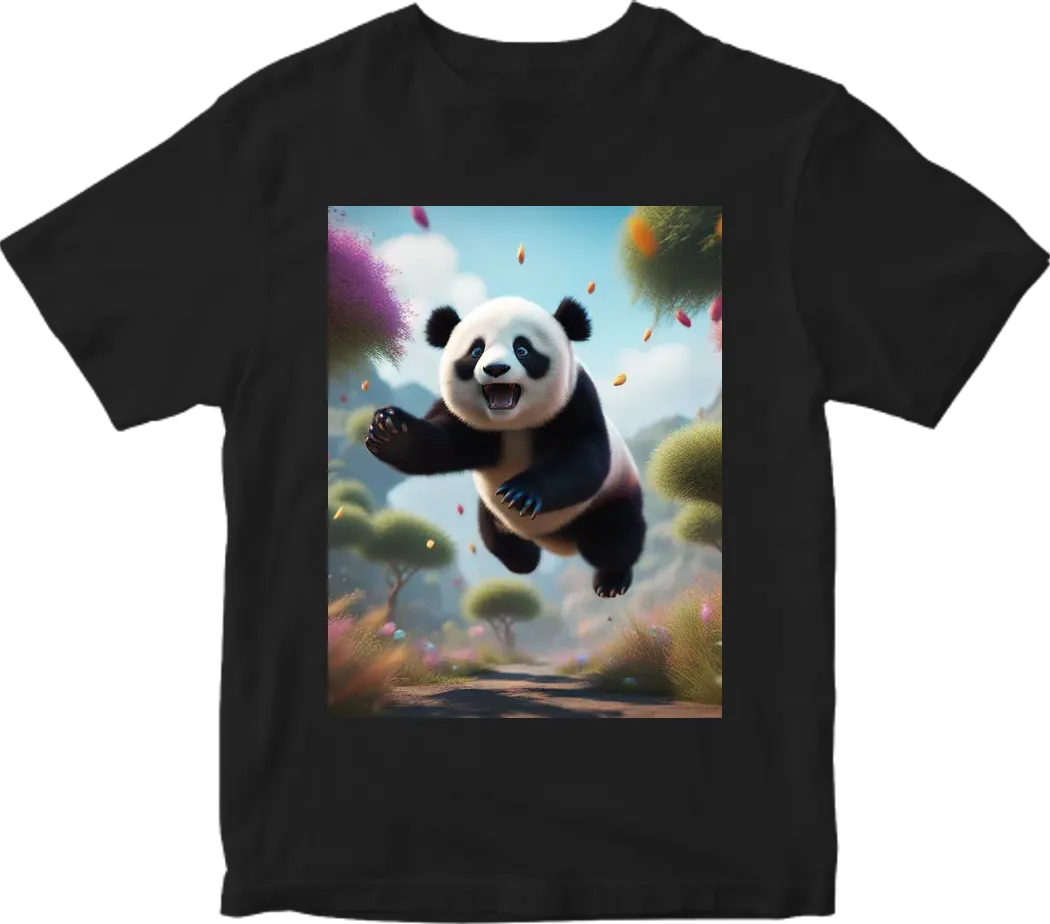 Panda jumping