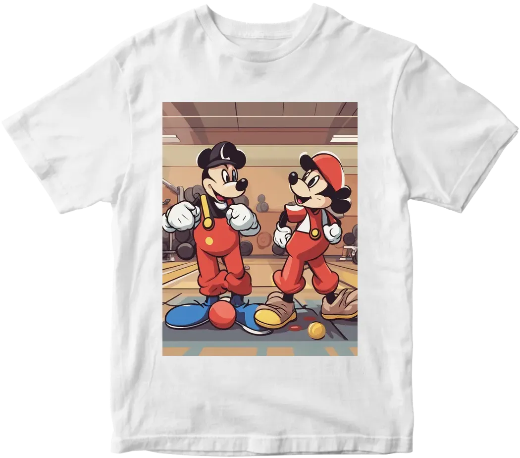 Mickey and mario in gym